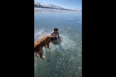 Chciał sprawdzić jak to jest zgubić się pod lodem 
