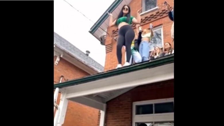 Chciała się popisać na imprezie skacząc z dachu. Mocno jej nie poszło 