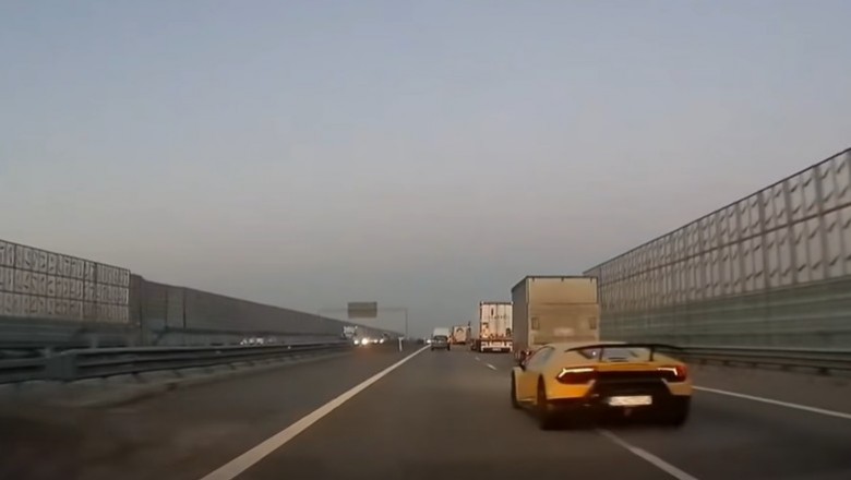 Popisy w Lamborghini na S8. Kierowcę mocno poniosła fantazja