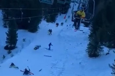 Nie utrzymał się na wyciągu i spowodował spory karambol