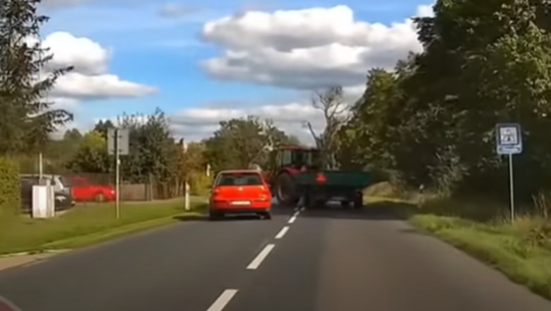 Kiedy chcesz wyprzedzić traktor, który będzie skręcał