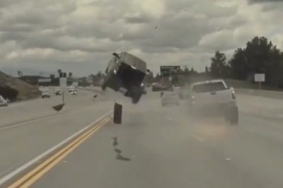 Akcja jak z filmu na autostradzie. Miał prawdziwego pecha