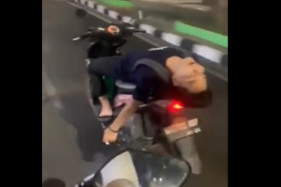 Chciał być zabawny, a skończył na ścianie budynku