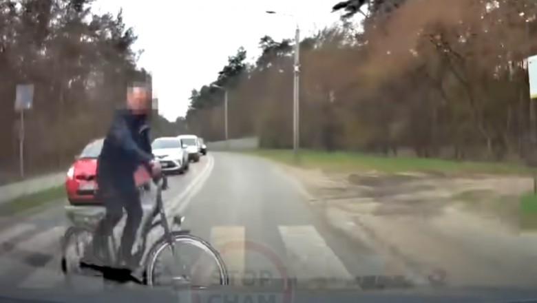 Wjechał w rowerzystę na ścieżce rowerowej - ku przestrodze