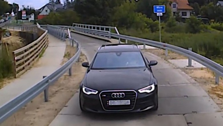 Szybka karma za cwaniakowanie dla kierowcy w Audi