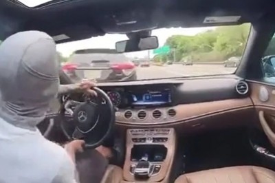 Chciał nagrać popisową jazdę Mercedesem. Mocno mu nie poszło