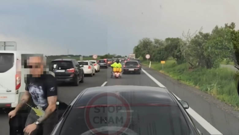 Rękoczyny polskiego kierowcy BMW na czeskiej autostradzie