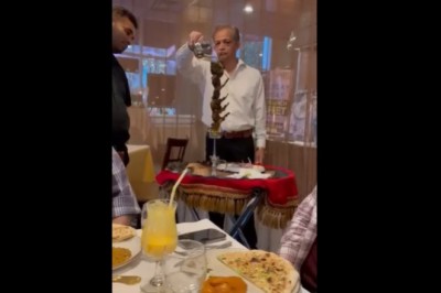 Ognisty pokaz barmana, który napędził strachu gościom