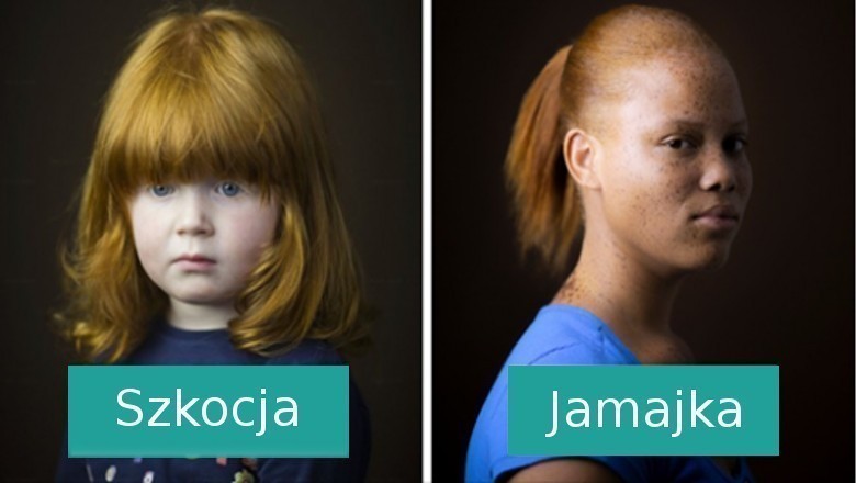 Fotograf robi zdjęcia rudowłosych osób z różnych części świata, pokazując ich urodę