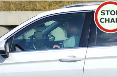 Z laptopem w rękach prowadził auto na autostradzie