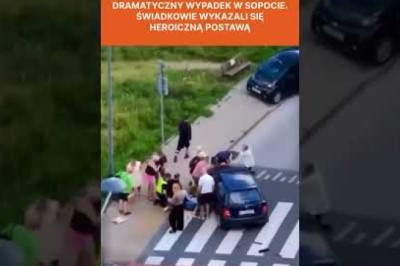 Nagranie z heroicznej pomocy rowerzystce po tym jak wjechała na nia 80-letnia kobieta