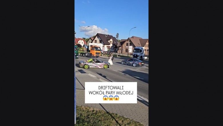 Driftowali wokół młodej pary teraz poszukuje ich policja. Nagrania trafiły do internetu