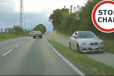 Szaleniec w BMW pędził drogą rowerową pod Bydgoszczą