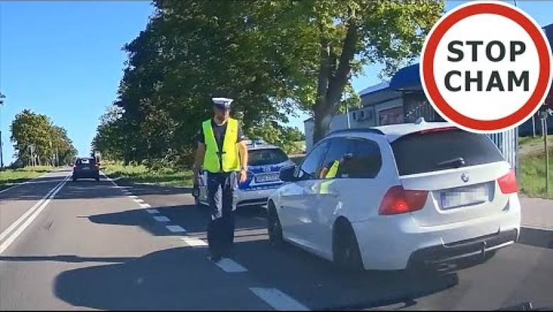 Kierowca BMW kontra policja. Momentalnie pożałował swojego zachowania