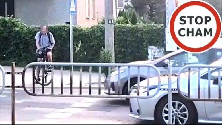 Rowerzysta blokował ruch na skrzyżowaniu w Lublinie. Zareagował agresją gdy zobaczył, że jest nagrywany