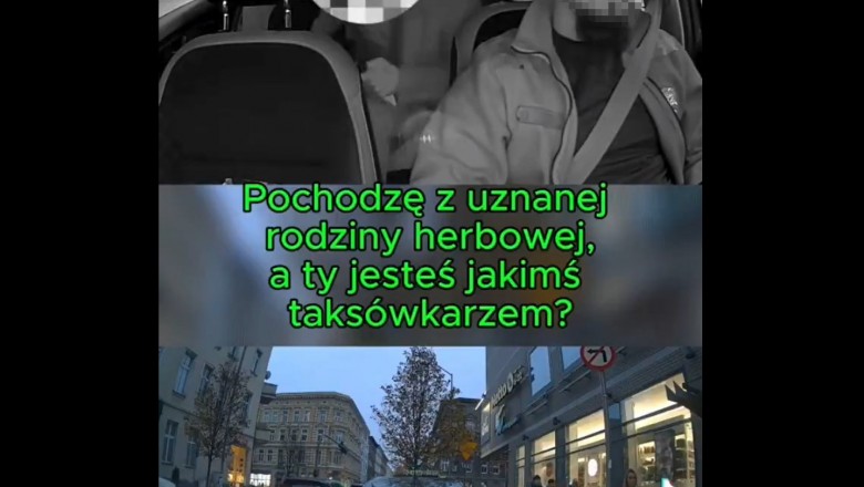 „Bananowy dzieciak” zwyzywał taksówkarza od biedaków, bo ten nie chciał jechać dalej. Nagranie z auta