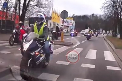 Popis jazdy motocyklistów podczas tradycyjnych Motomikołajek. Nagranie wzbudziło wiele kontrowersji