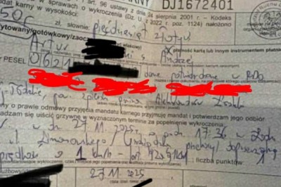 Dostał mandat za przekroczenie prędkości o 1 km/h. Zdjęcie mandatu robi furorę w internecie