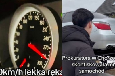 Nagrali jak pędził 320 km/h. Teraz żali się, że prokuratura zarekwirowała mu BMW