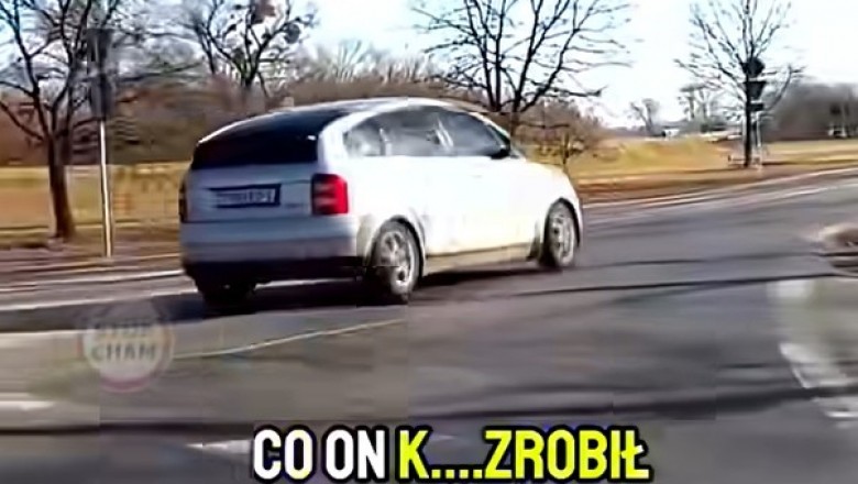 Mistrz kierownicy na rondzie. Ciężko ogarnąć jak on to wykombinował