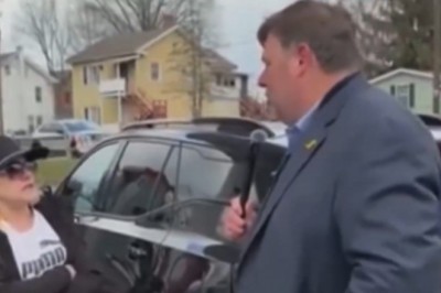 Przypadkowo spotkana kobieta odpowiada na pytanie dotyczące prezydenta