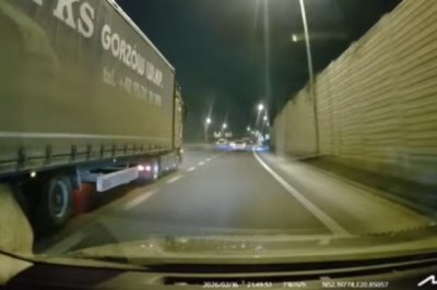 Nagranie z S8 miało pogrążyć kierowcę ciężarówki. Jednak internauci zwrócili uwagę na jazdę autora filmu