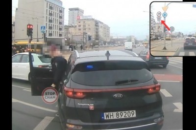 „Ale ja tu mogę!” Tajniak z pretensjami po zwróceniu uwagi na próbę skrętu na zakazie