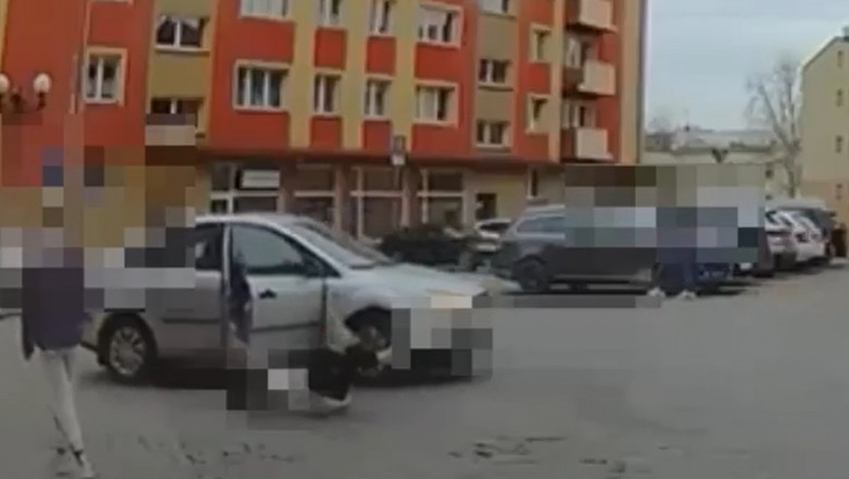 Miał 2 promile i o mało nie rozjechał kobiety podczas zatrzymania. Policja opublikowała nagranie.