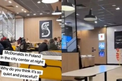 Zagraniczna turystka zaskoczona widokiem w polskim McDonaldzie nocą.